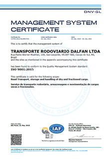 Certificado de Qualidade 